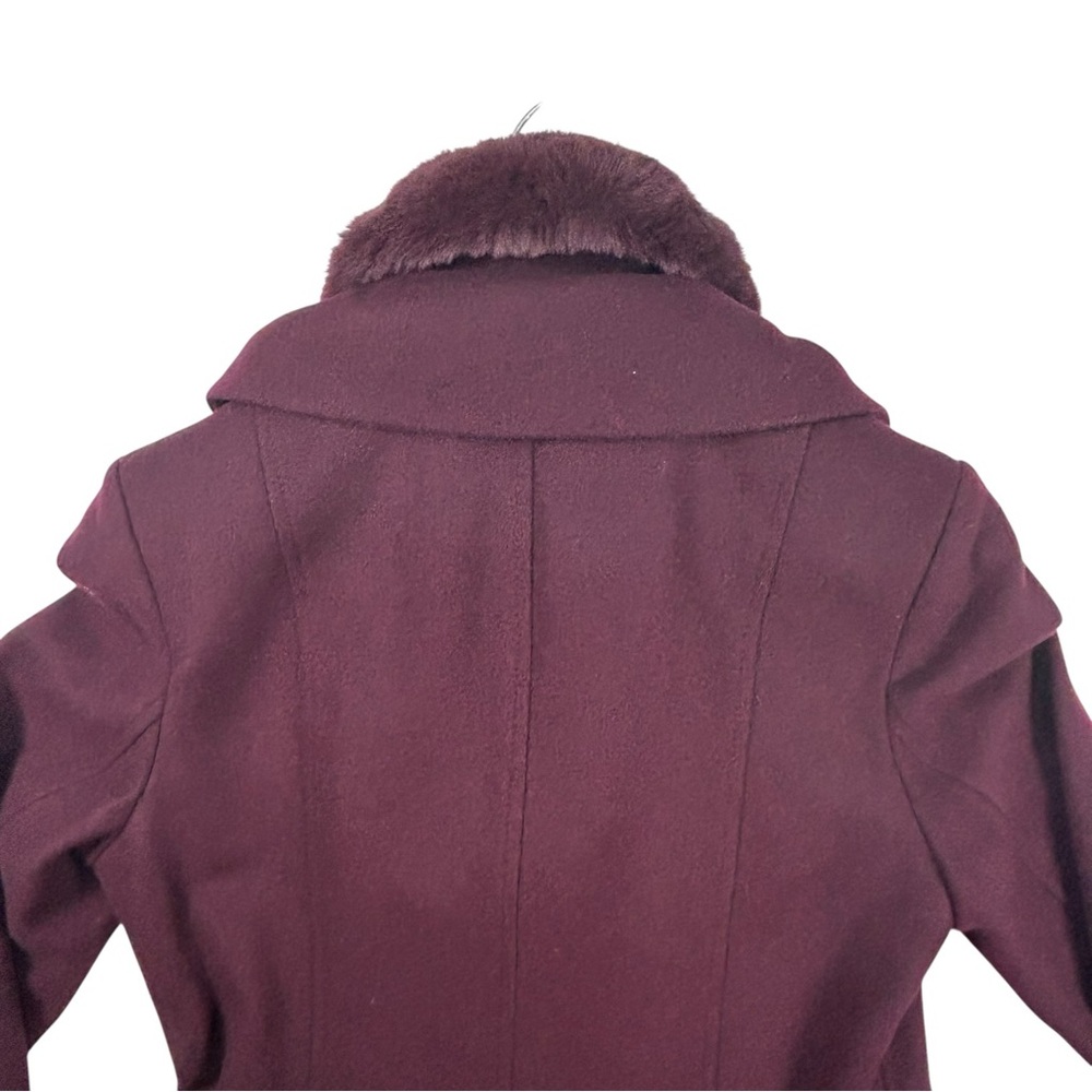 Sam Edelman Burgundy Wool Peacoat w/ Faux Fur Trim – Sz 6 | $360 Retail - Picture 9 of 13